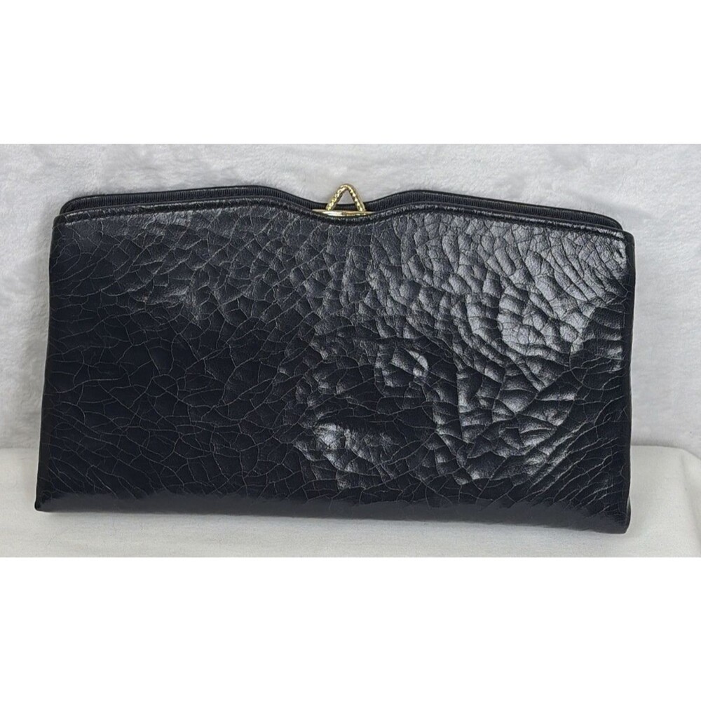 Vintage Mardane USA Women's Clutch Bag Chain Strap Navy Blue Gold